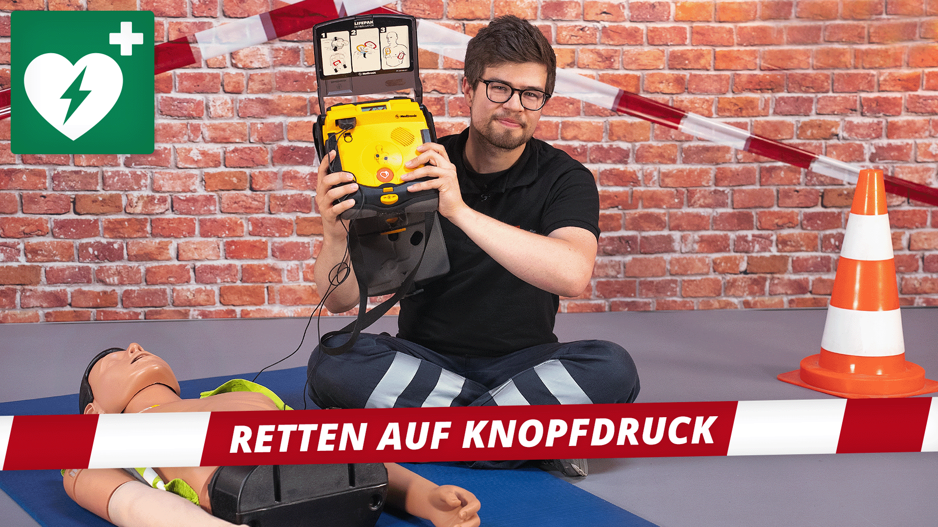Vorschaubild zum Kurs: Kompaktkurs: Einsatz eines Automatisierten Externen Defibrillators (AED)